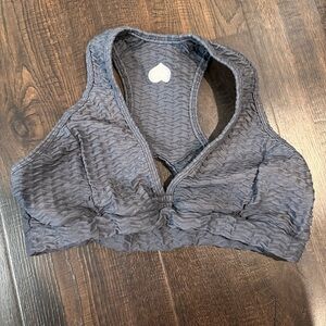 Women's croco booty by bra sports bra color gun metal